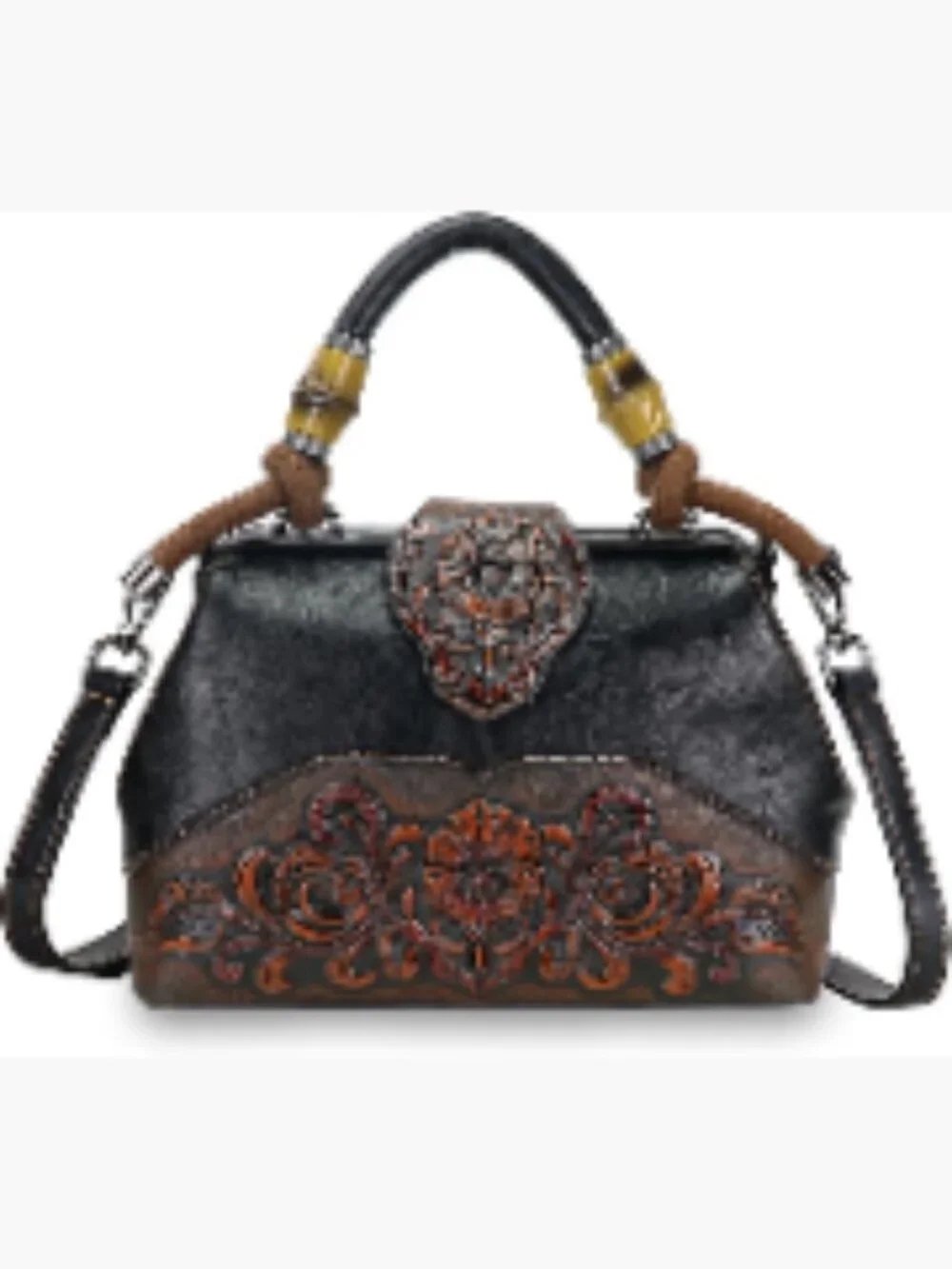 Vegan Leather Satchel Handbag Crossbody Shoulder Bag Medium Tote Purse